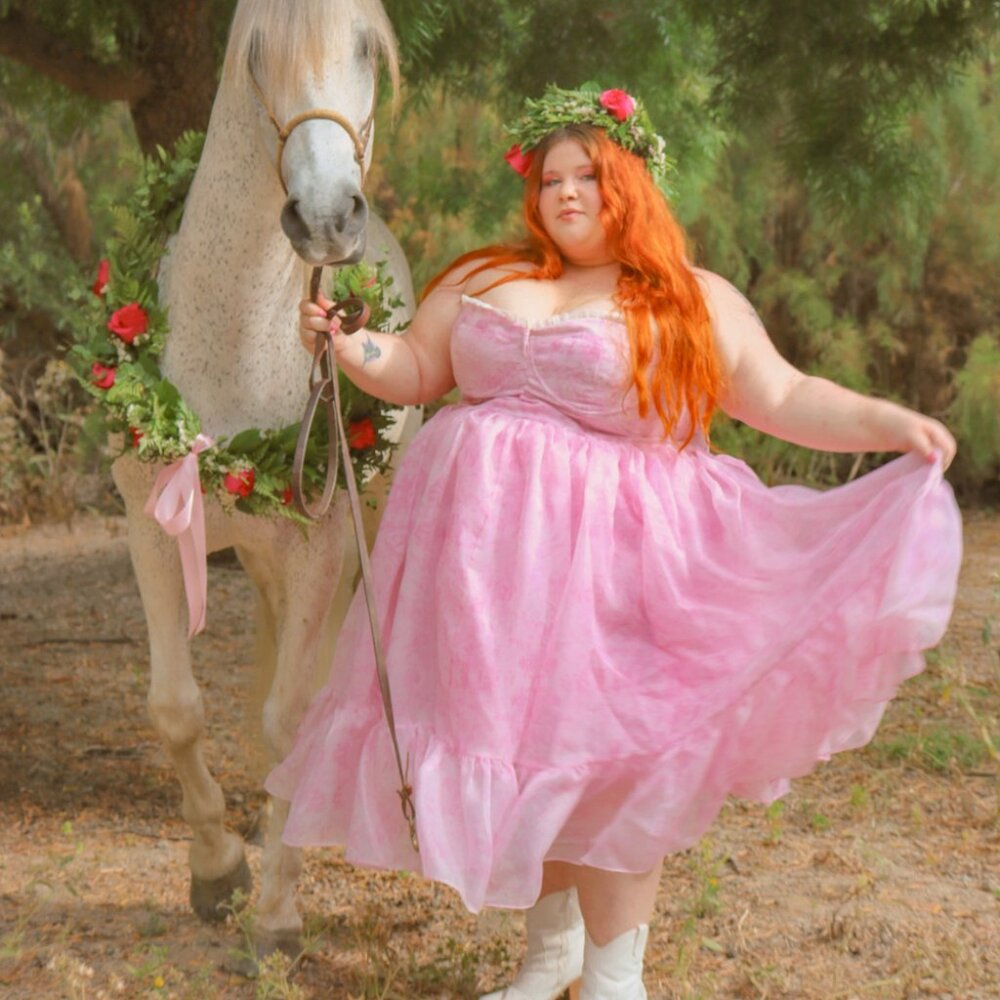 Selkie The Pink Porcelain French Corset Dress 5X - REVIEW PHOTOS PLEASE